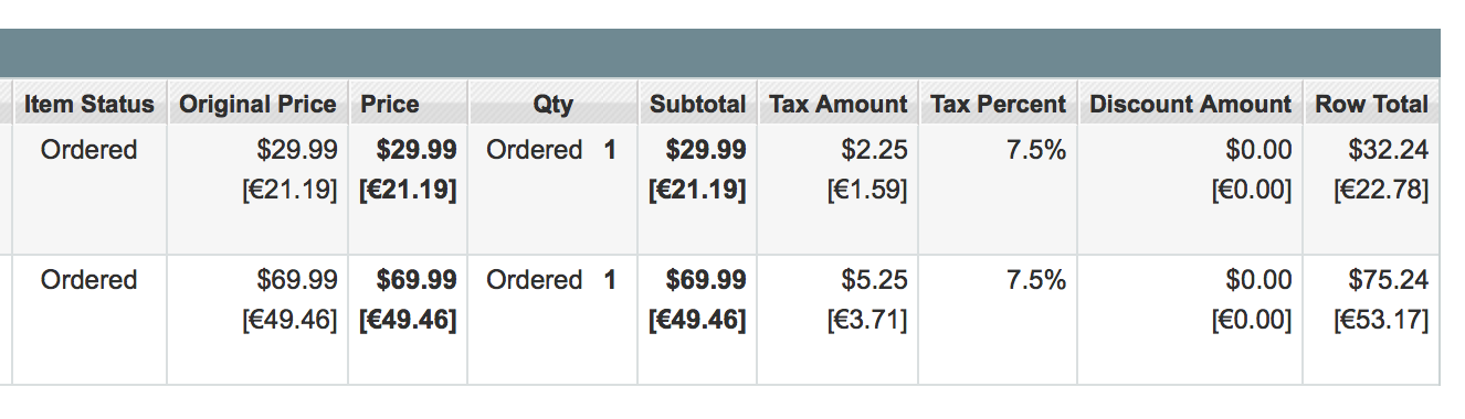 Magento TaxJar Alternate Currencies