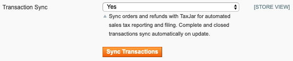 Magento TaxJar Backfill Button