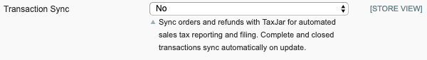 Magento TaxJar Transaction Sync