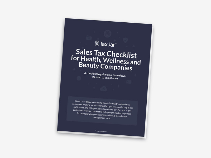 Sales Tax Checklist for Health and Beauty Graphic