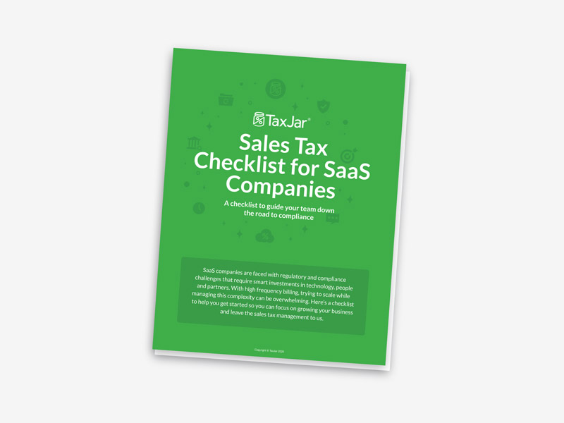 Sales Tax Checklist for SaaS Graphic